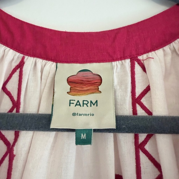 Farm Rio Red Tropical Cutwork Mini Dress - Picture 3 of 9